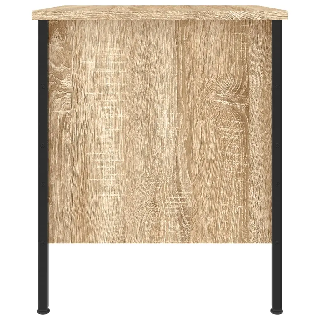 Bedside Cabinets 2 pcs Brown Engineered Wood Side Table with Drawers Storage