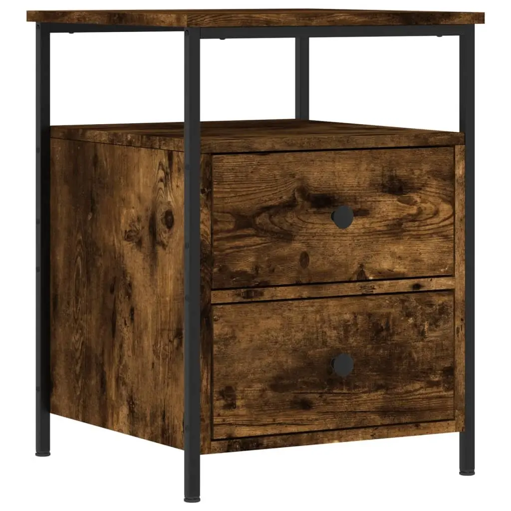 Brown Engineered Wood Bedside Cabinets