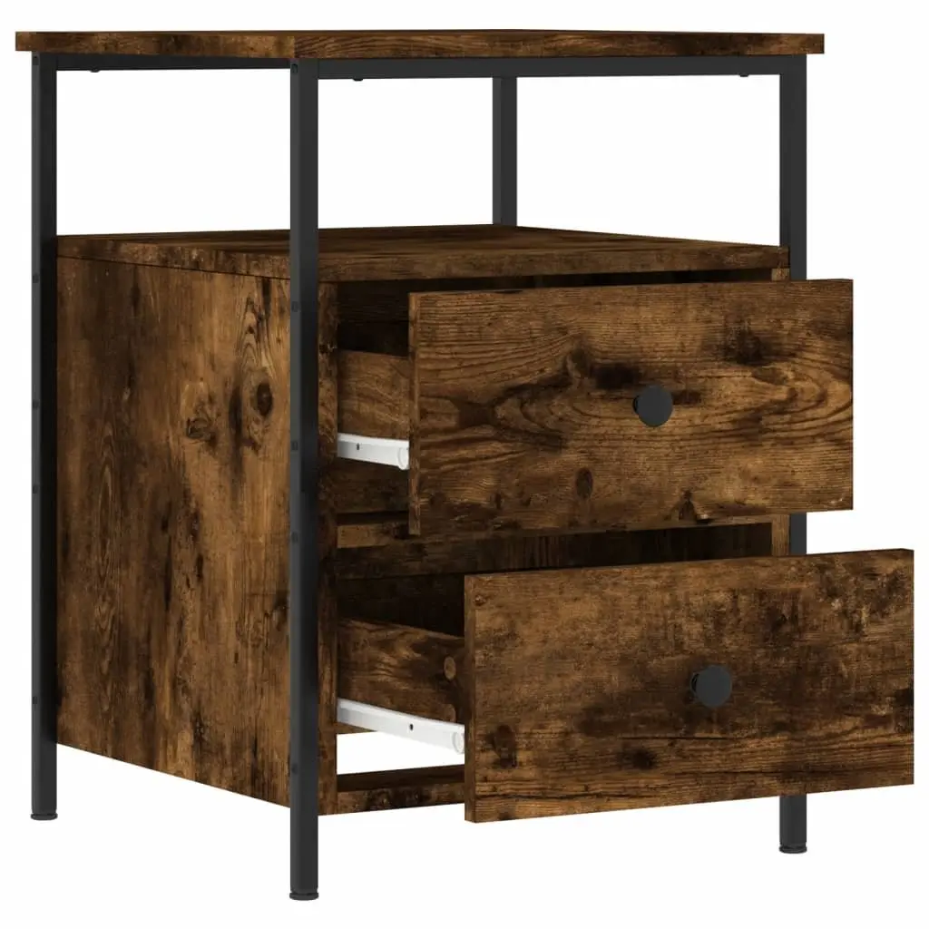 Brown Engineered Wood Bedside Cabinets