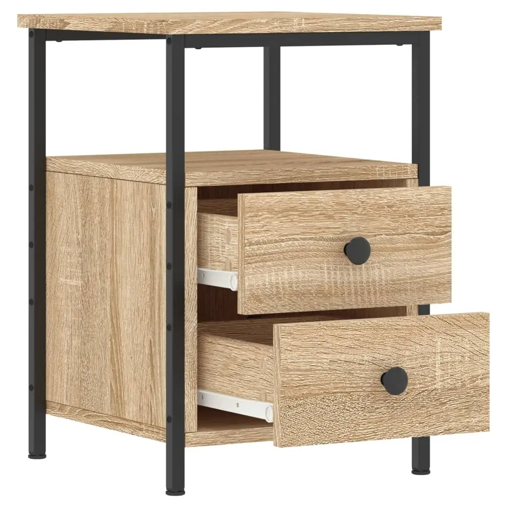 Brown Engineered Wood Nightstands, 34 x 35.5 x 50 cm, 2 pcs