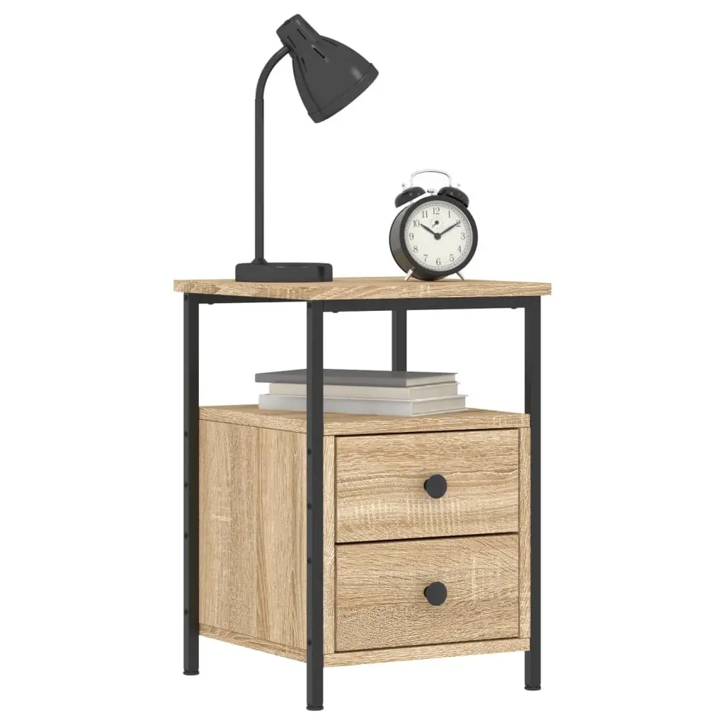 Brown Engineered Wood Nightstands, 34 x 35.5 x 50 cm, 2 pcs