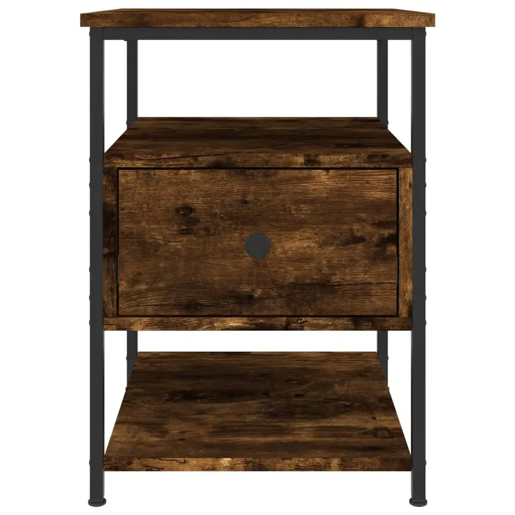 Bedside Cabinets Bedroom 2 Piece Brown Engineered Wood Storage Tables