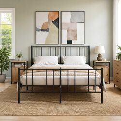 Brown Sonoma Oak Bedside Tables - 40x42x60 cm, 2 pcs