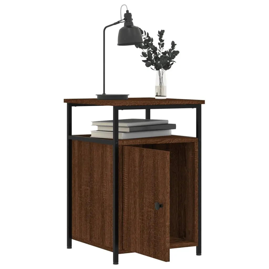 Bedside Cabinets 2 pcs Brown Oak 40x42x60 cm Engineered Wood Storage Tables