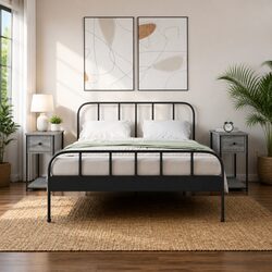 Bedside Cabinets 2 pcs Grey Sonoma Engineered Wood Bedroom Storage Furniture