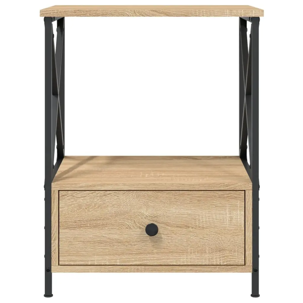 Bedside Tables 2 pcs Brown 50x41x65 cm Engineered Wood Nightstand Storage