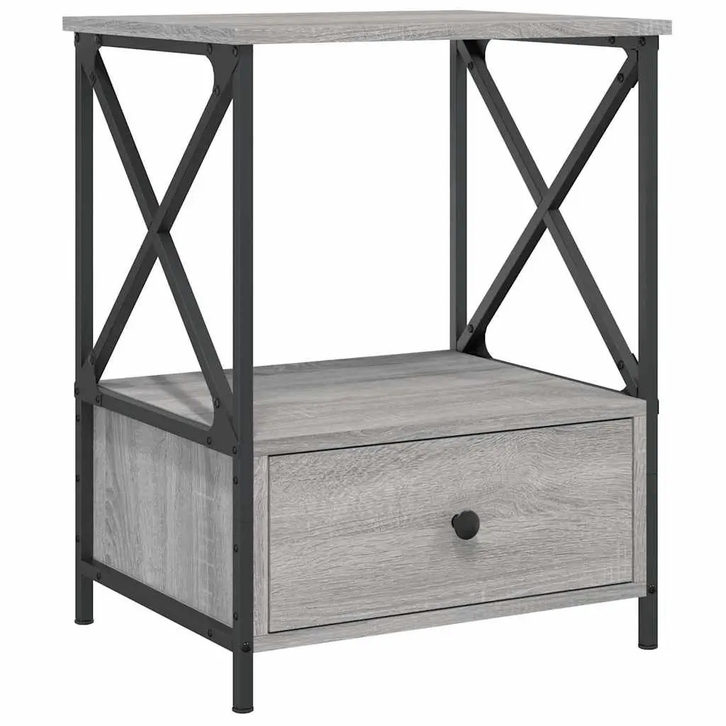 Bedside Tables for Bedroom Grey Sonoma 50x41x65 cm 2 pcs Engineered Wood Nightstand