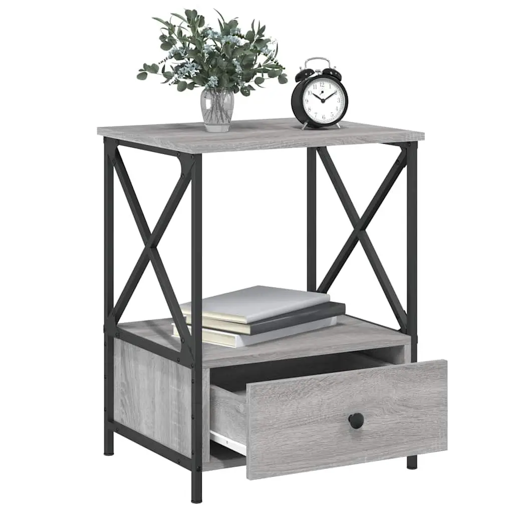 Bedside Tables for Bedroom Grey Sonoma 50x41x65 cm 2 pcs Engineered Wood Nightstand