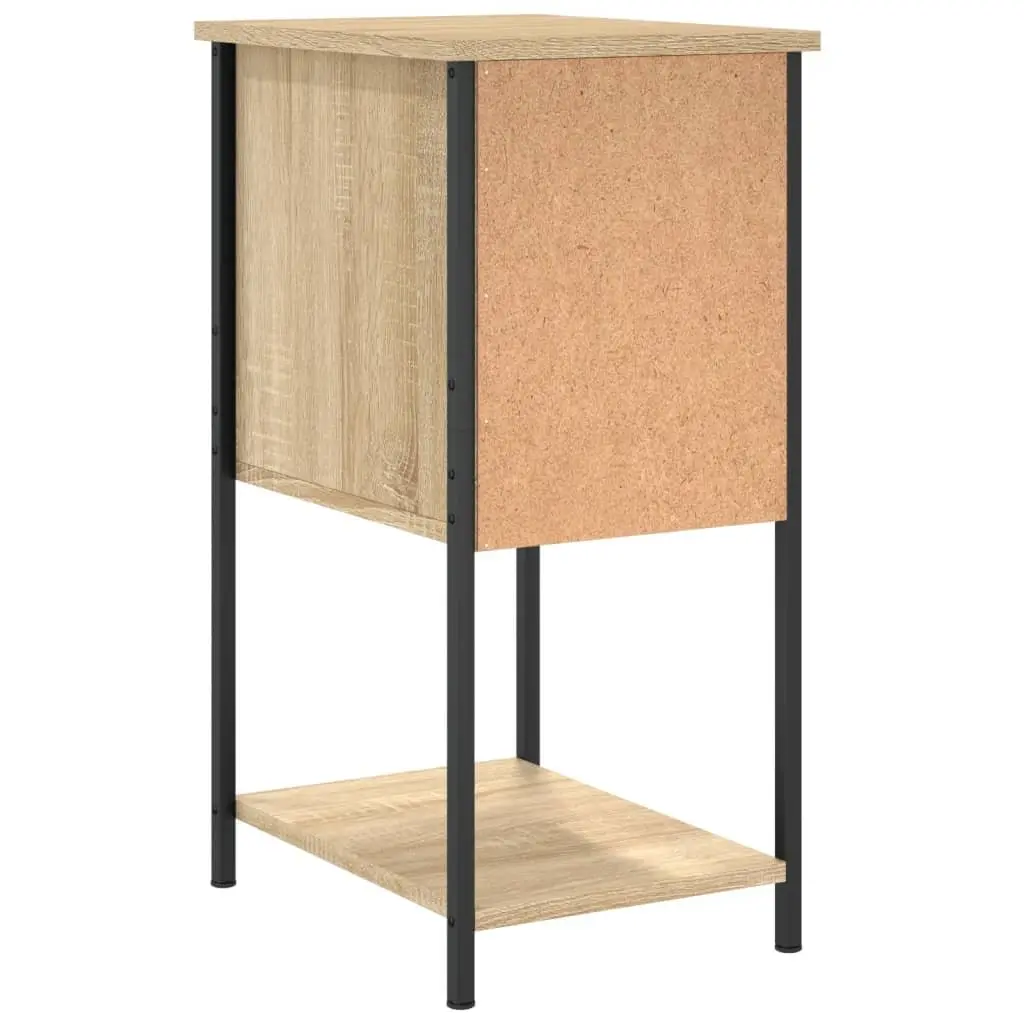 Bedside Cabinets 2 pcs Brown Storage Tables Bedroom Nightstands Engineered Wood