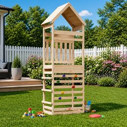 Specifications of Outdoor Wooden Climbing Slide Play Tower