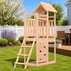 Dimensions of Wooden Outdoor Climbing Frame and Rock Wall