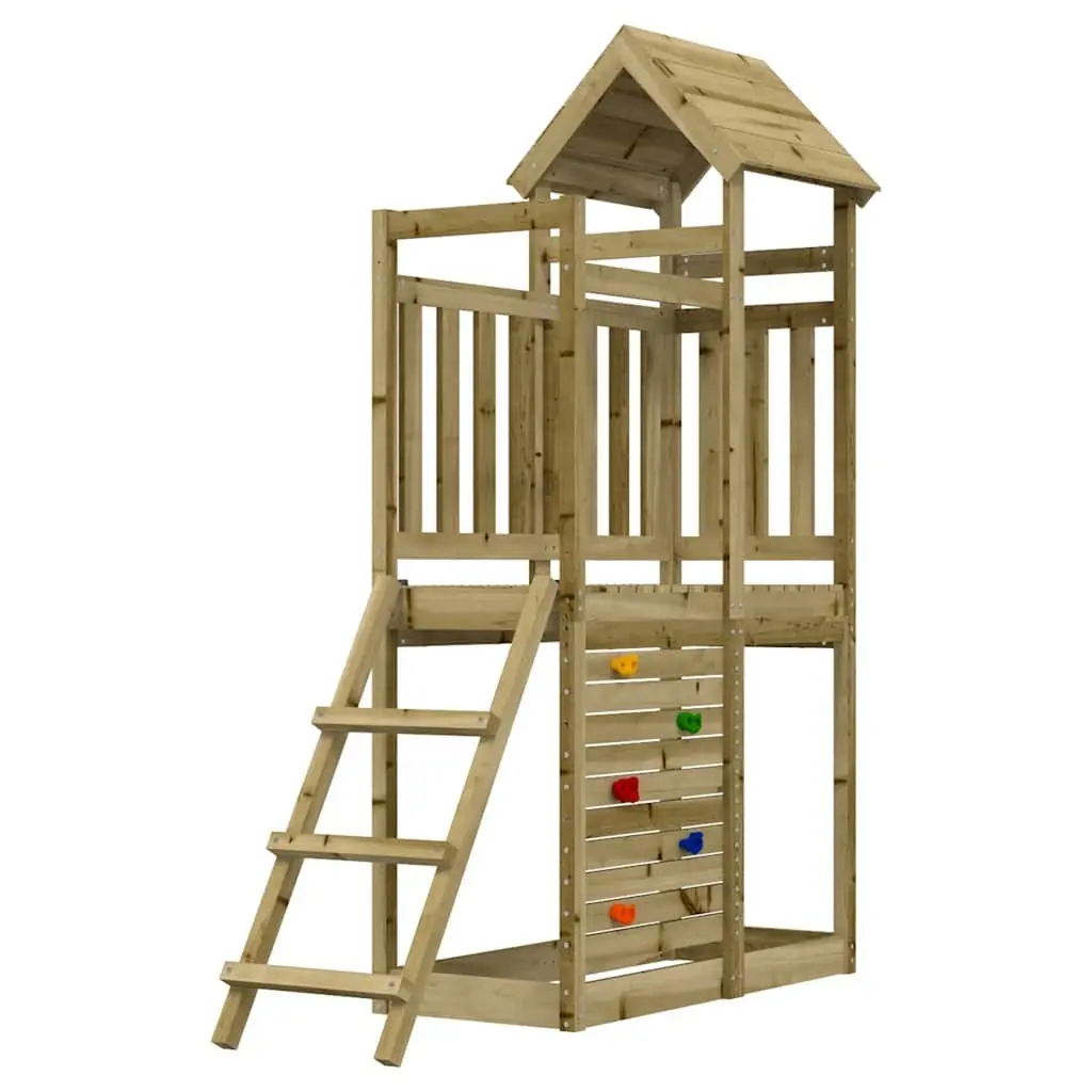 Wooden Outdoor Playset Climbing Frame Rockwall Ladder Garden 52.5 x 110.5 x 214 cm
