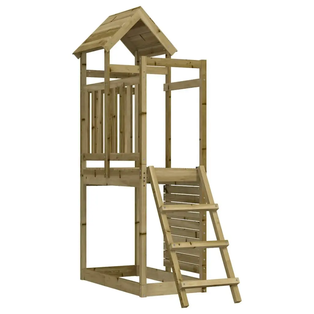 Wooden Outdoor Playset Climbing Frame Rockwall Ladder Garden 52.5 x 110.5 x 214 cm
