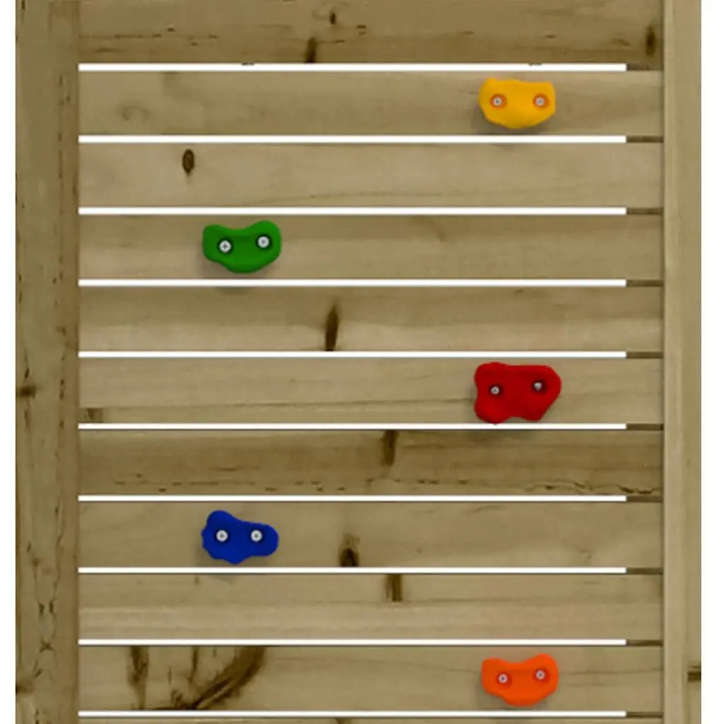 Wooden Outdoor Playset Climbing Frame Rockwall Ladder Garden 52.5 x 110.5 x 214 cm