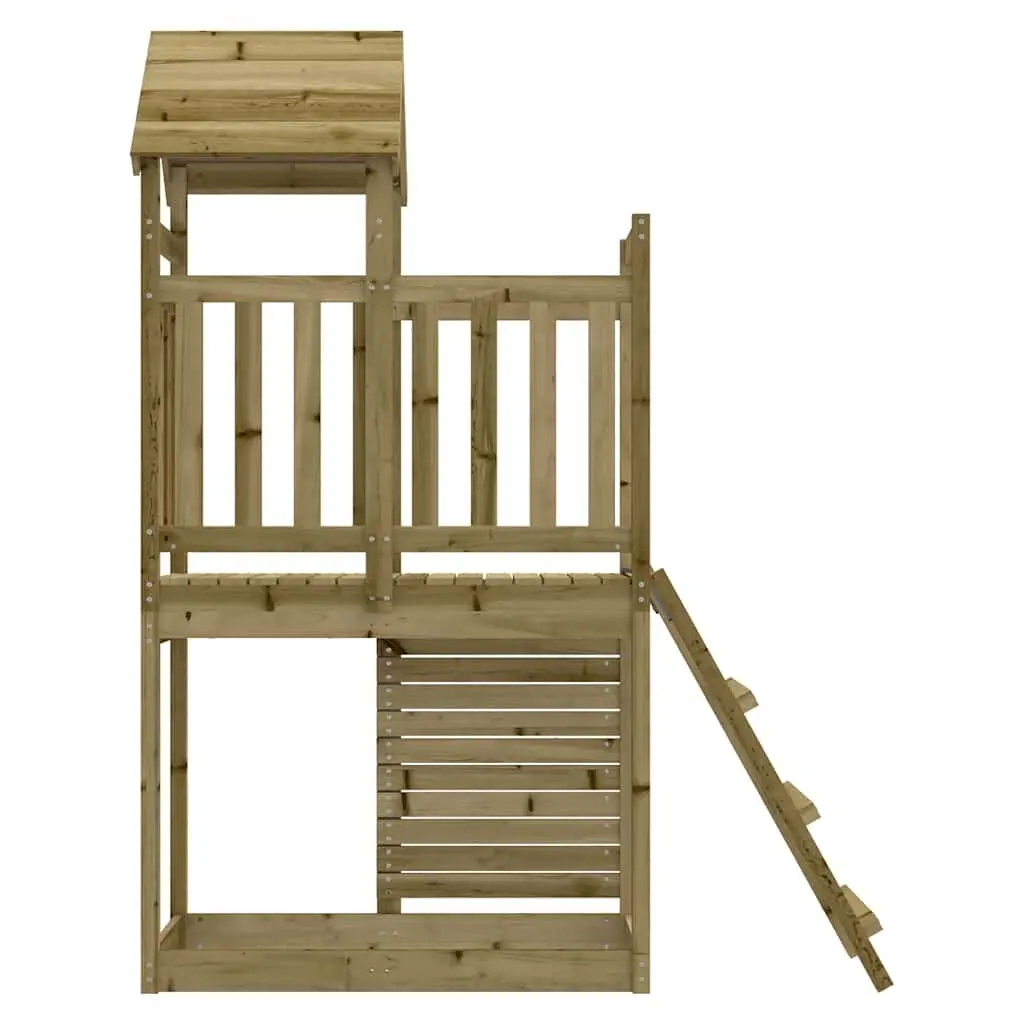 Wooden Outdoor Playset Climbing Frame Rockwall Ladder Garden 52.5 x 110.5 x 214 cm