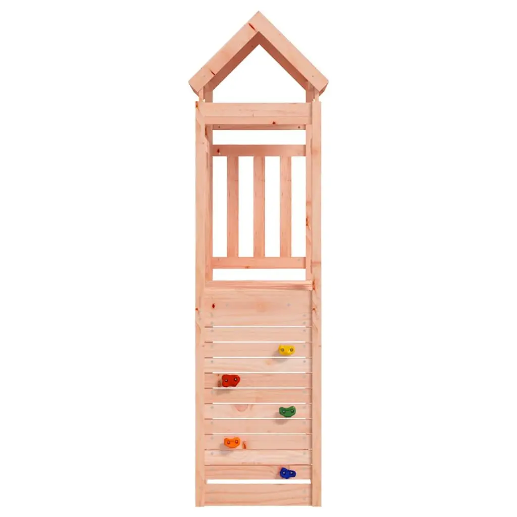 Wooden Play Tower with Rockwall