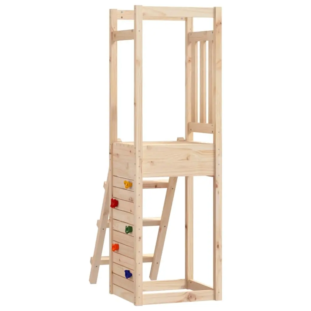 Wooden Outdoor Playset with Rockwall Ladder Garden Play Equipment 53 x 46.5 x 169 cm