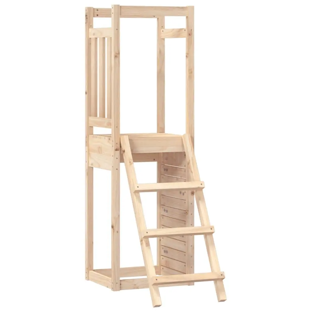 Wooden Outdoor Playset with Rockwall Ladder Garden Play Equipment 53 x 46.5 x 169 cm