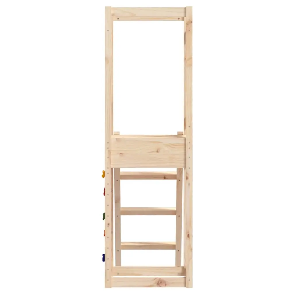 Wooden Outdoor Playset with Rockwall Ladder Garden Play Equipment 53 x 46.5 x 169 cm