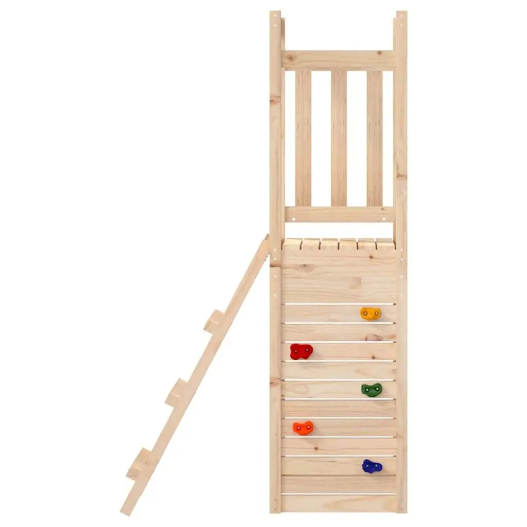 Wooden Outdoor Playset with Rockwall Ladder Garden Play Equipment 53 x 46.5 x 169 cm