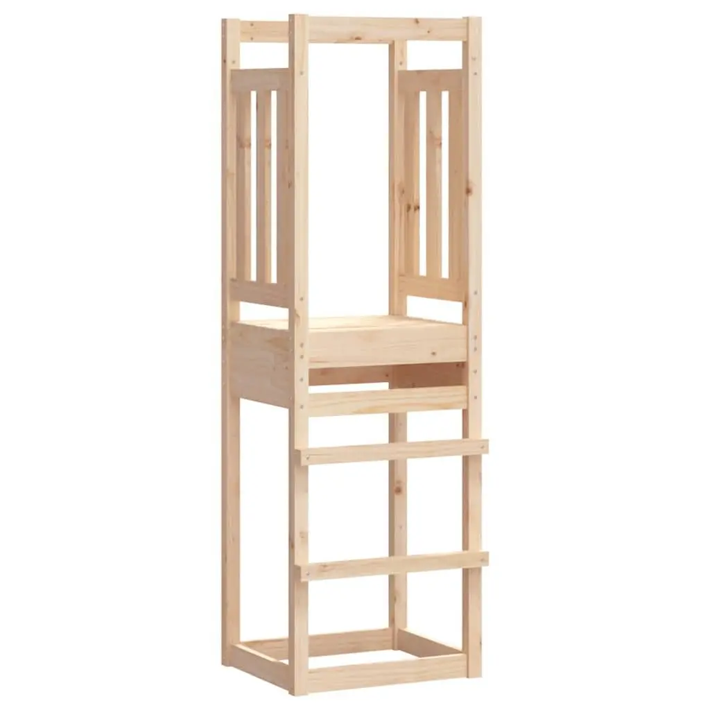 Solid Wood Pine Play Tower Outdoor Playground Climbing Frame Garden Playhouse