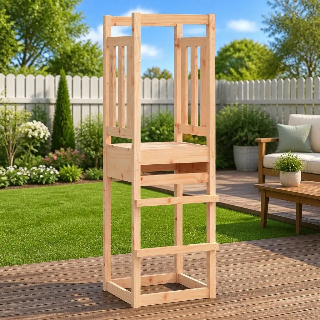Wooden Play Tower Outdoor Garden 53x46.5x169cm Solid Douglas Wood