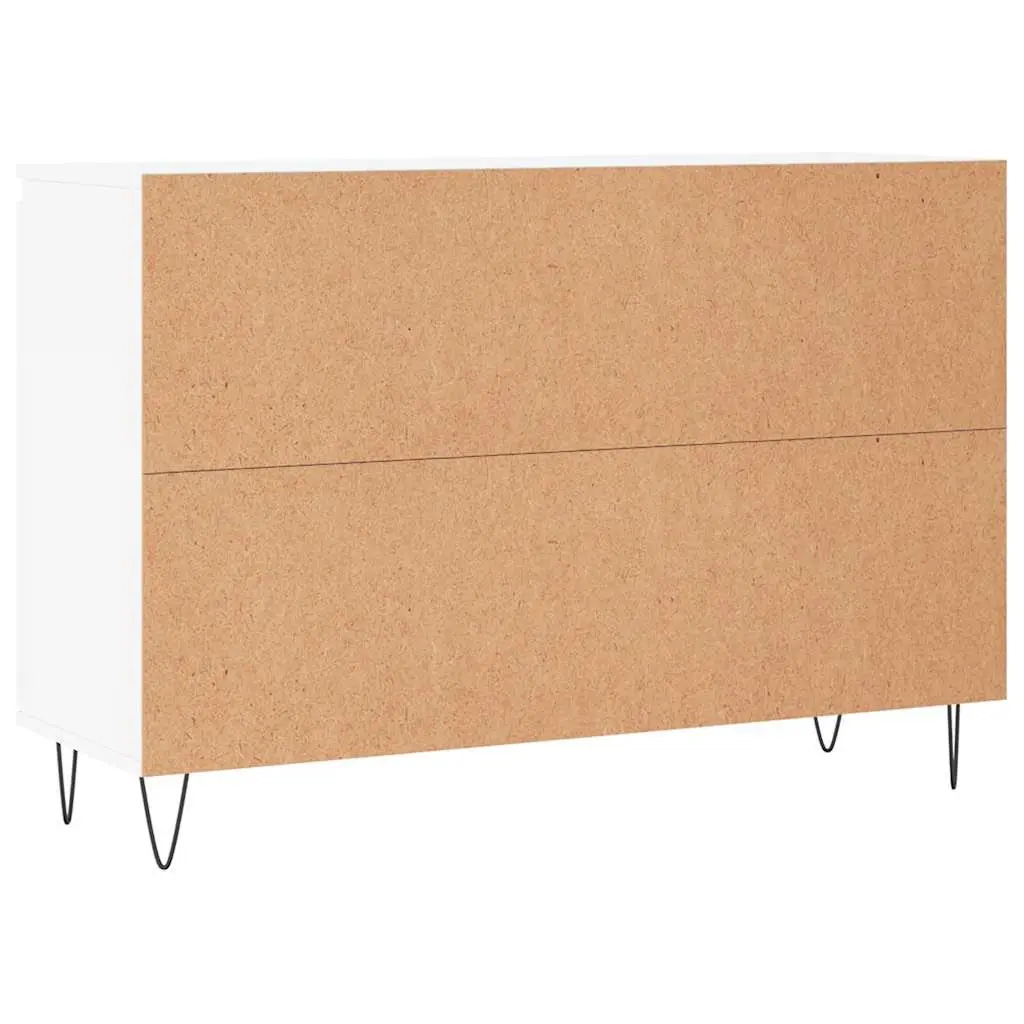 Sideboard White 101.5x35x70 cm Storage Cabinet Buffet Furniture Engineered Wood
