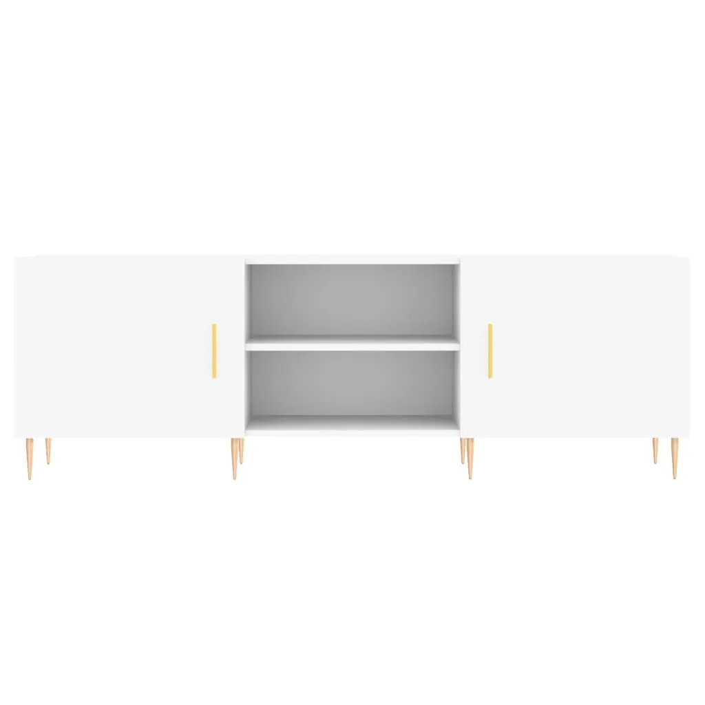 Engineered Wood White TV Cabinet Storage Unit 150x30x50cm