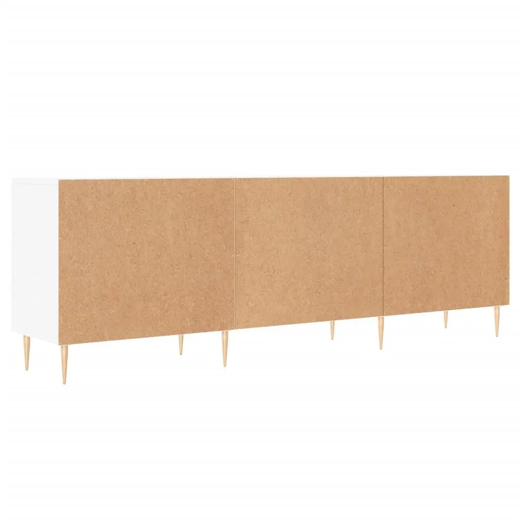 Engineered Wood White TV Cabinet Storage Unit 150x30x50cm