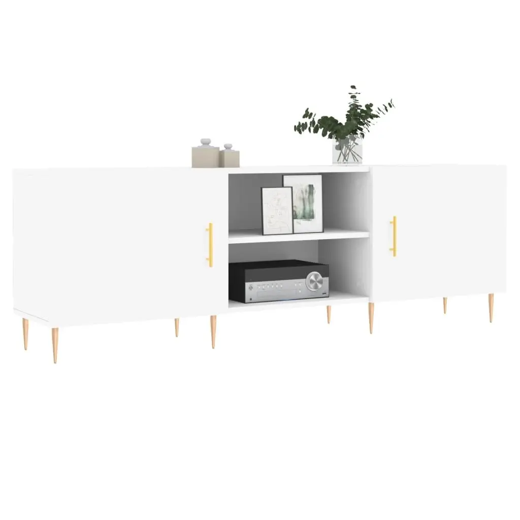 Engineered Wood White TV Cabinet Storage Unit 150x30x50cm
