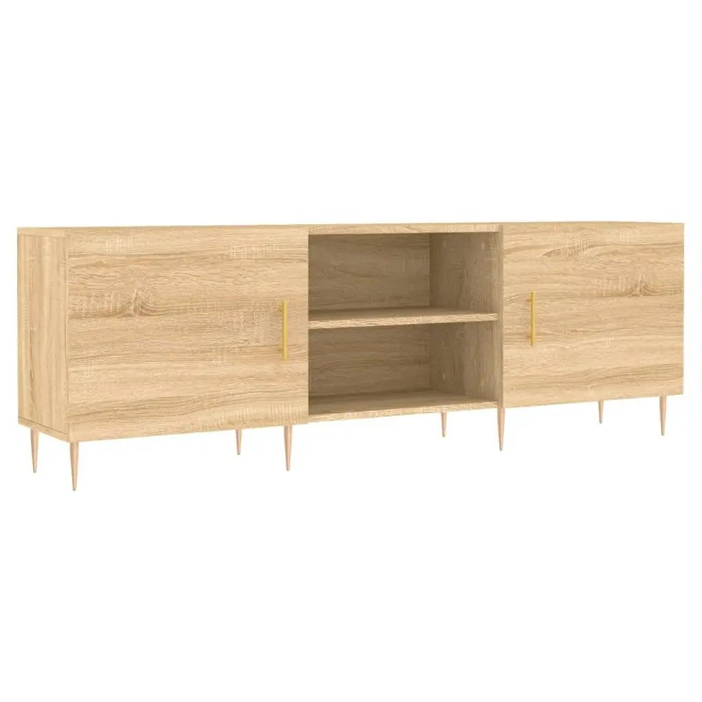 TV Cabinet Sonoma Oak Brown Engineered Wood Media Unit 150x30x50 cm