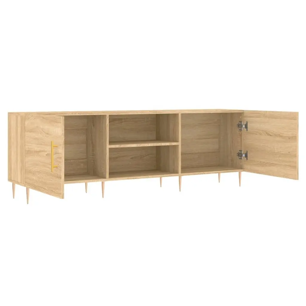 TV Cabinet Sonoma Oak Brown Engineered Wood Media Unit 150x30x50 cm
