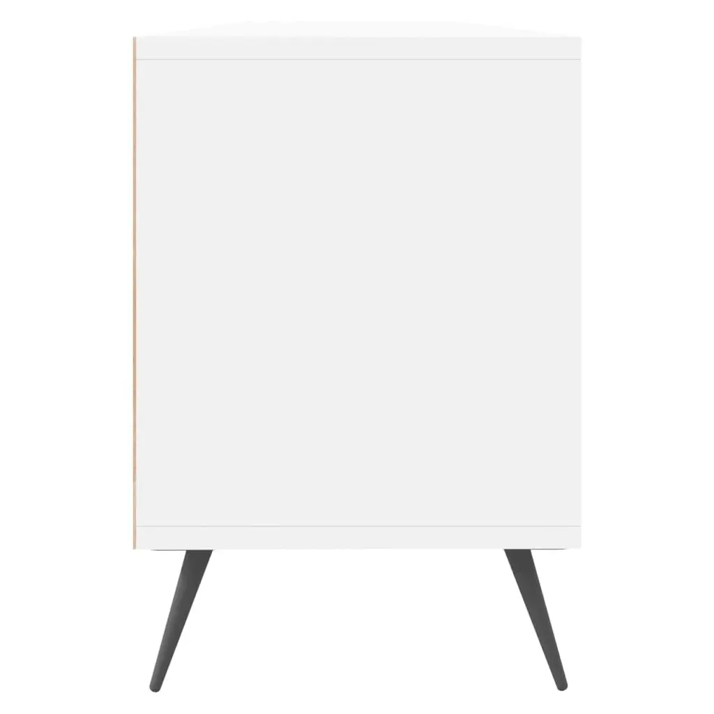 TV Cabinet White Living Room 150x30x44.5 cm Engineered Wood Storage Unit with 6 Compartments