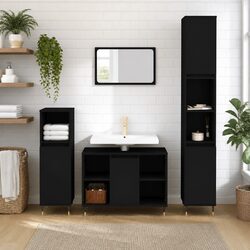 Specifications for Black Bathroom Cabinet 30x30x100 cm