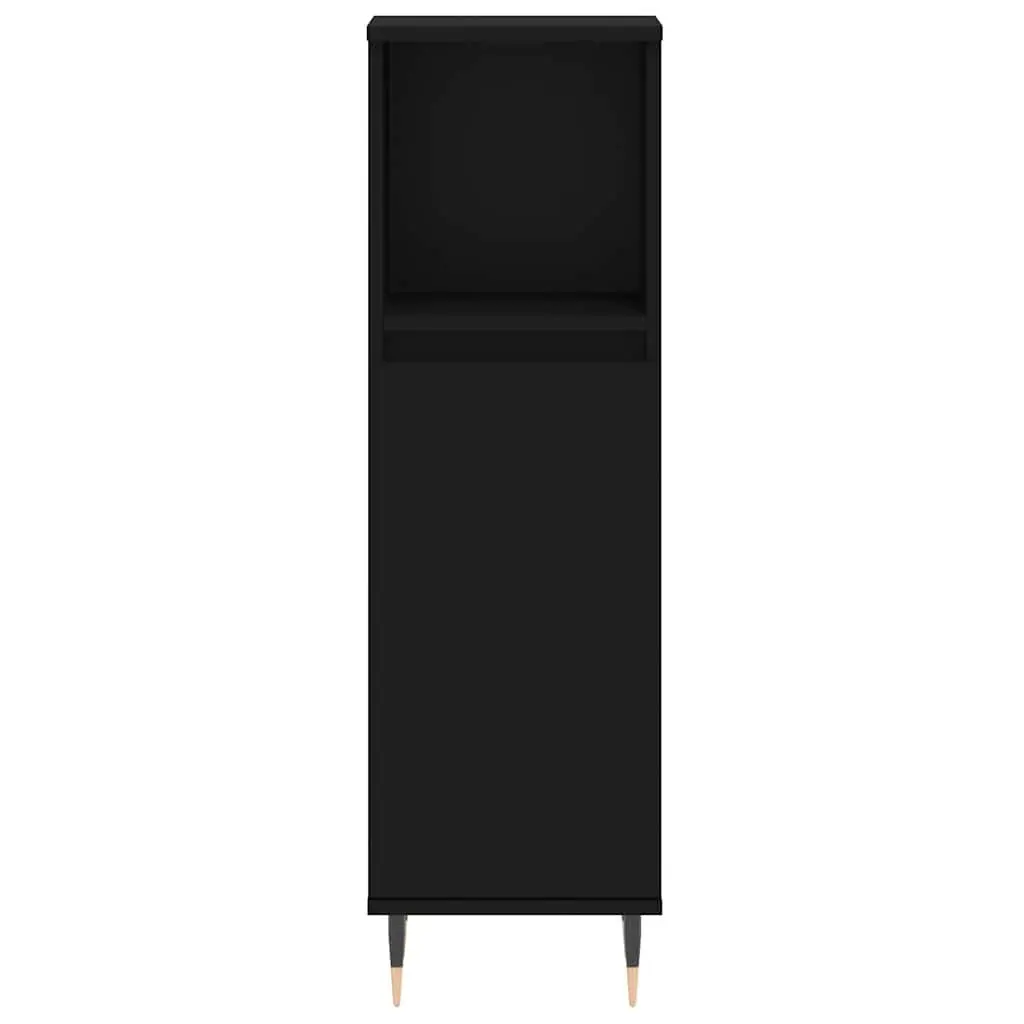 Black Bathroom Cabinet 30x30x100 cm