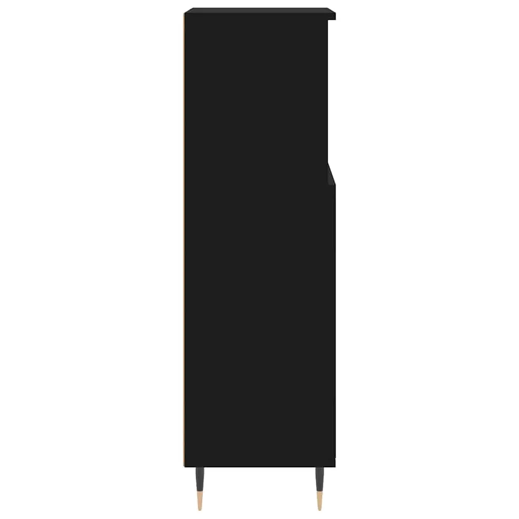 Black Bathroom Cabinet 30x30x100 cm