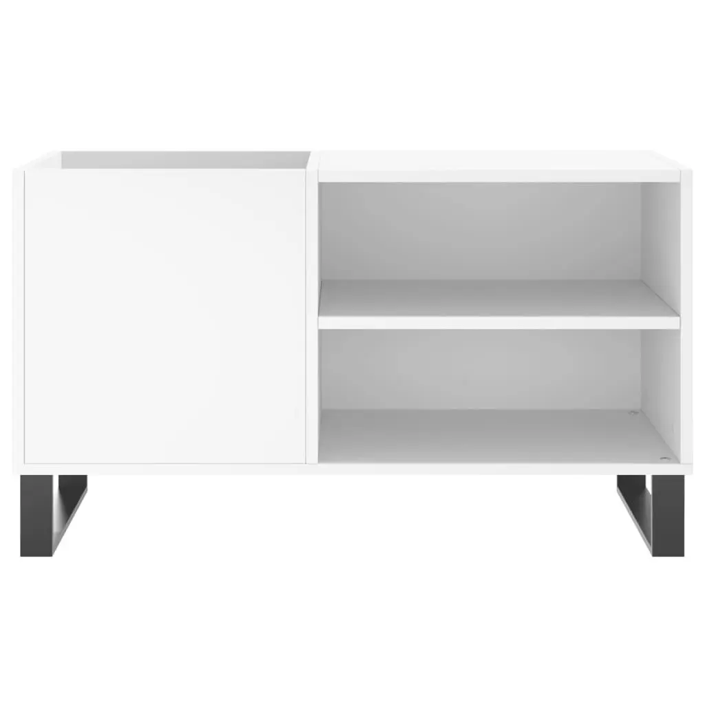 Record Cabinet White Storage Vinyl LP Music Collection Organiser 85 x 38 x 48 cm