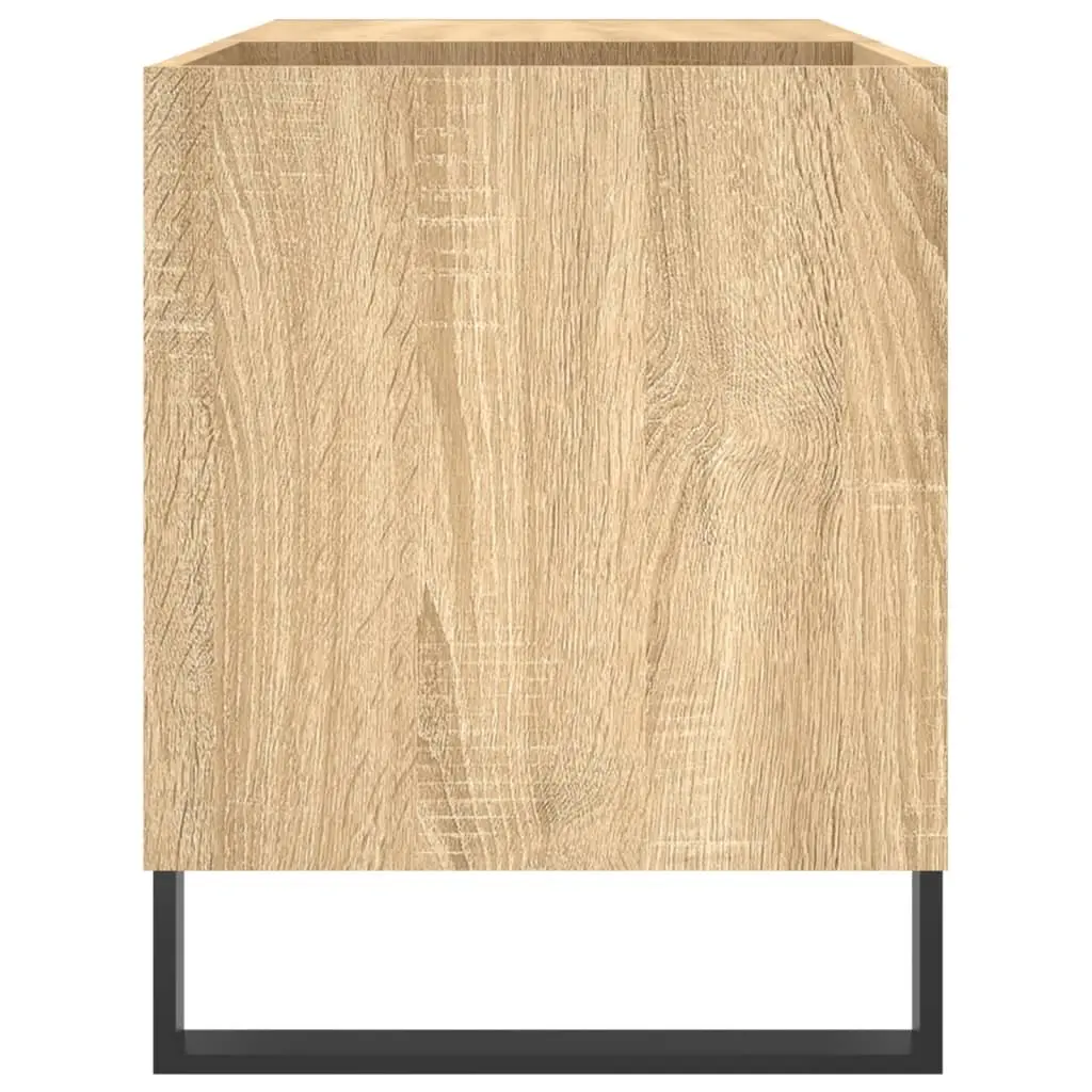 Record Cabinet for Vinyl LP Storage in Sonoma Oak Finish 85 x 38 x 48 cm