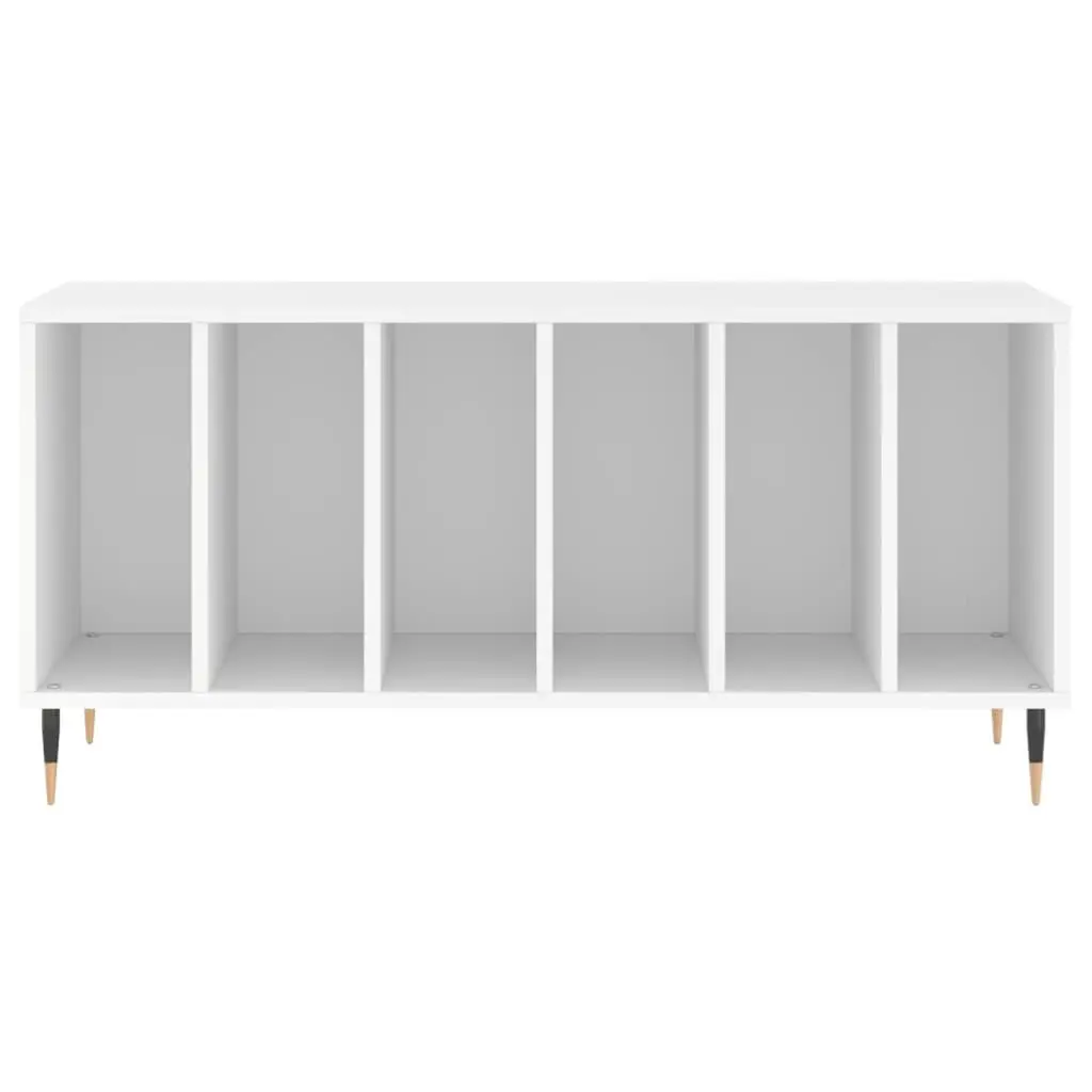Record Cabinet White Storage Media Display LP Vinyl Organiser 100 x 38 x 48 cm