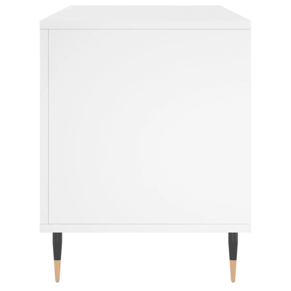 Record Cabinet White Storage Media Display LP Vinyl Organiser 100 x 38 x 48 cm
