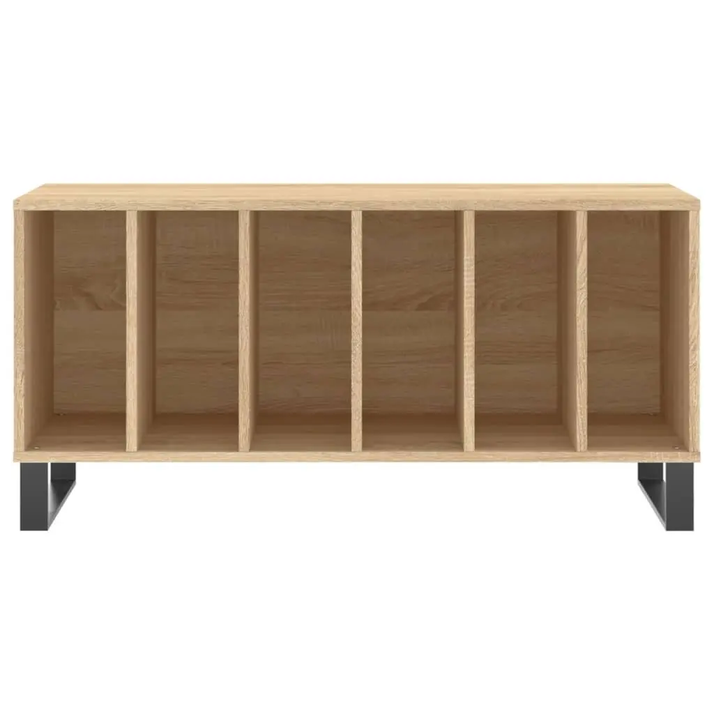 Record Cabinet for Vinyl Storage 100 x 38 x 48 cm Engineered Wood with Iron Feet Brown