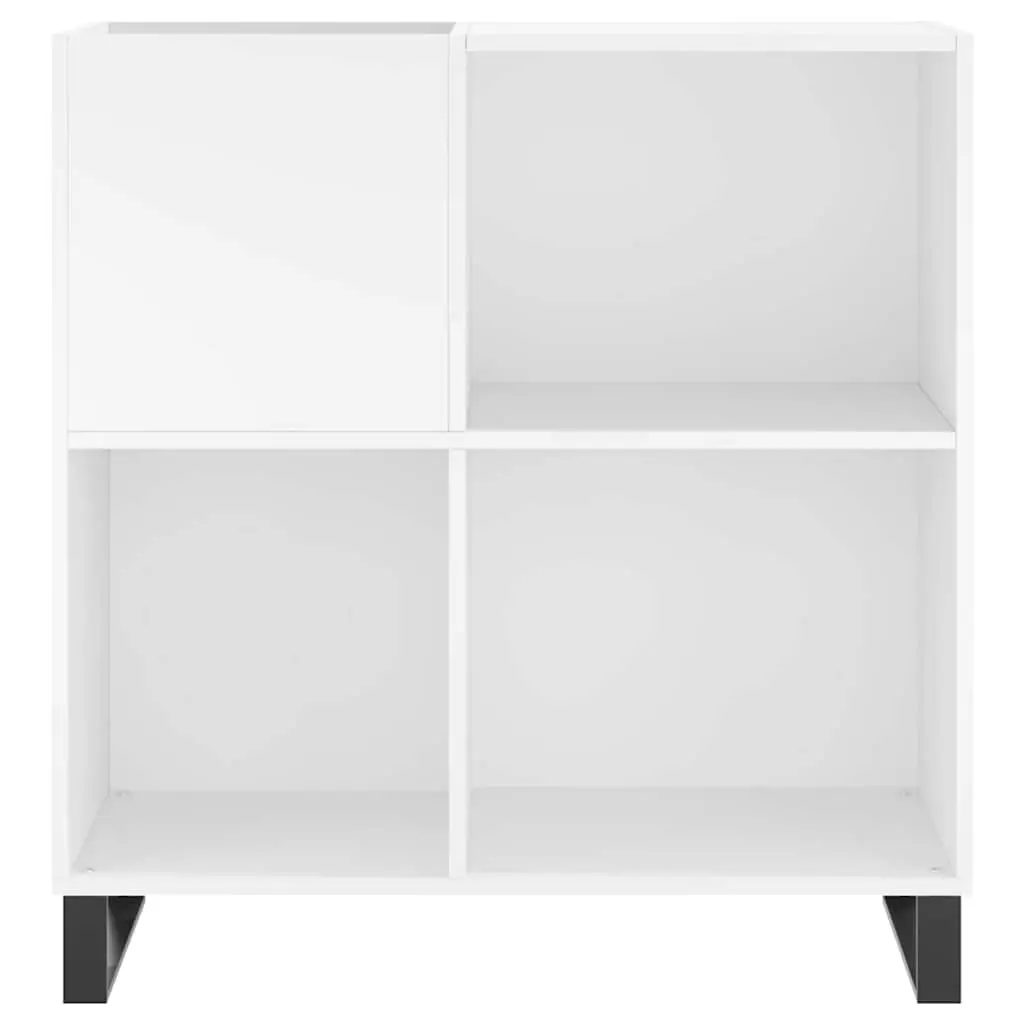 Record Cabinet for Vinyl Storage White Engineered Wood 84.5 x 38 x 89 cm