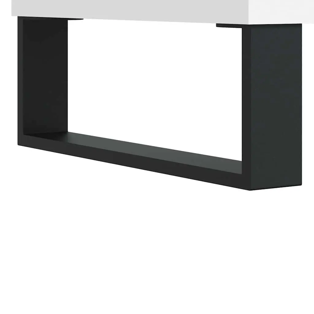 Record Cabinet for Vinyl Storage White Engineered Wood 84.5 x 38 x 89 cm