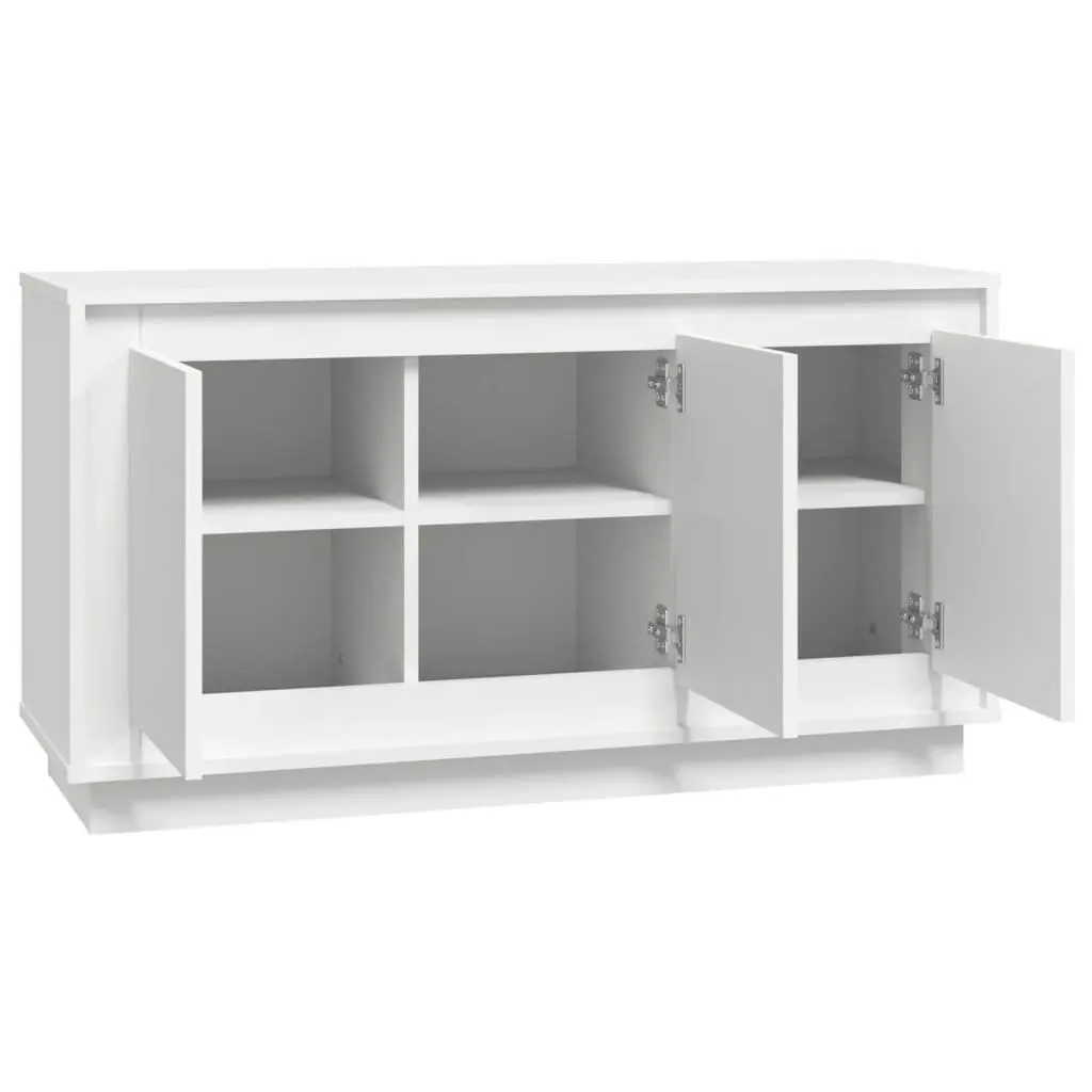 102x35x55 cm White Engineered Wood Sideboard