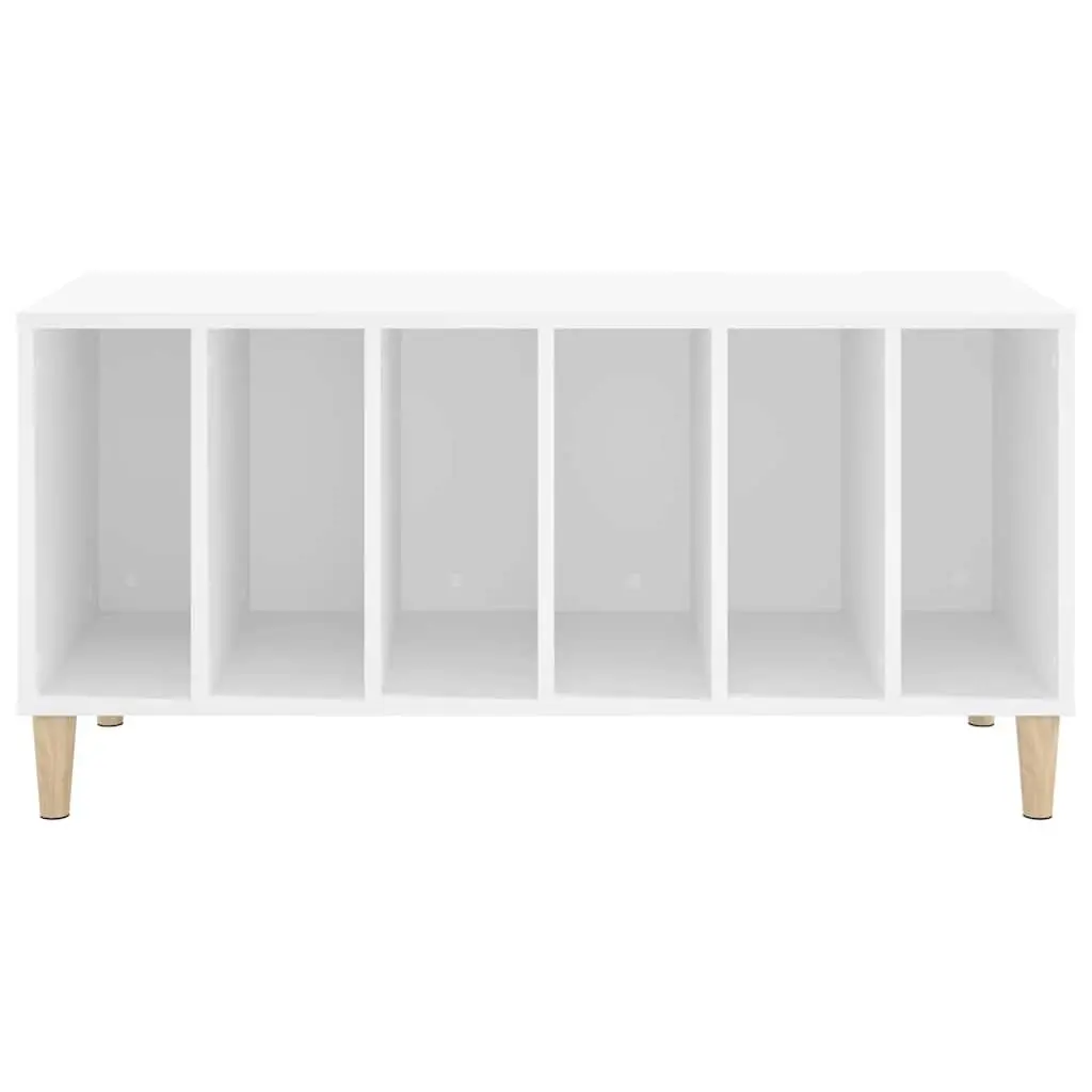 Record Storage Cabinet for Vinyl LPs White 100 x 38 x 48 cm