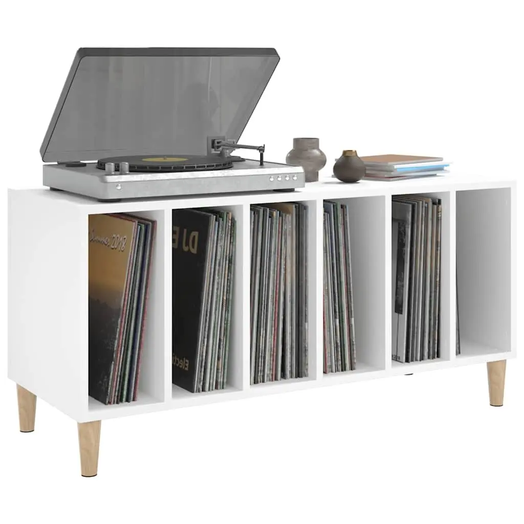 Record Storage Cabinet for Vinyl LPs White 100 x 38 x 48 cm
