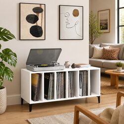 Engineered Wood Vinyl Record Cabinet Dimensions and Specs