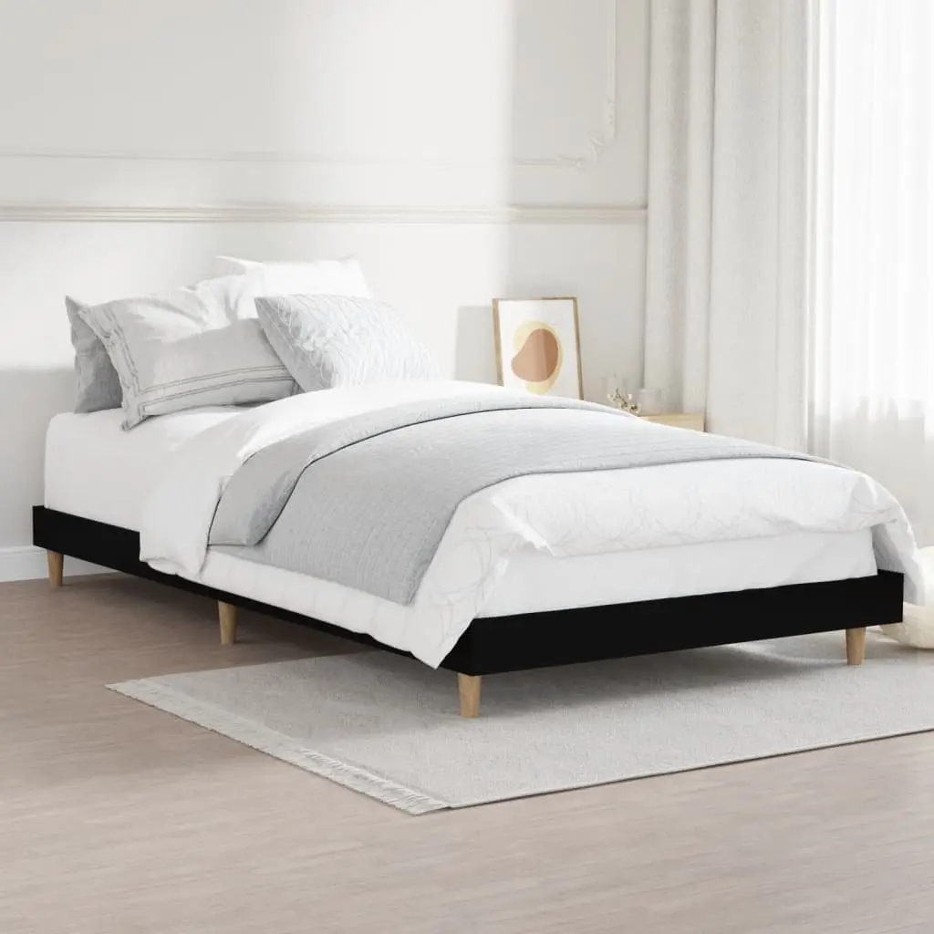 Black Bed Frame 90x190 cm