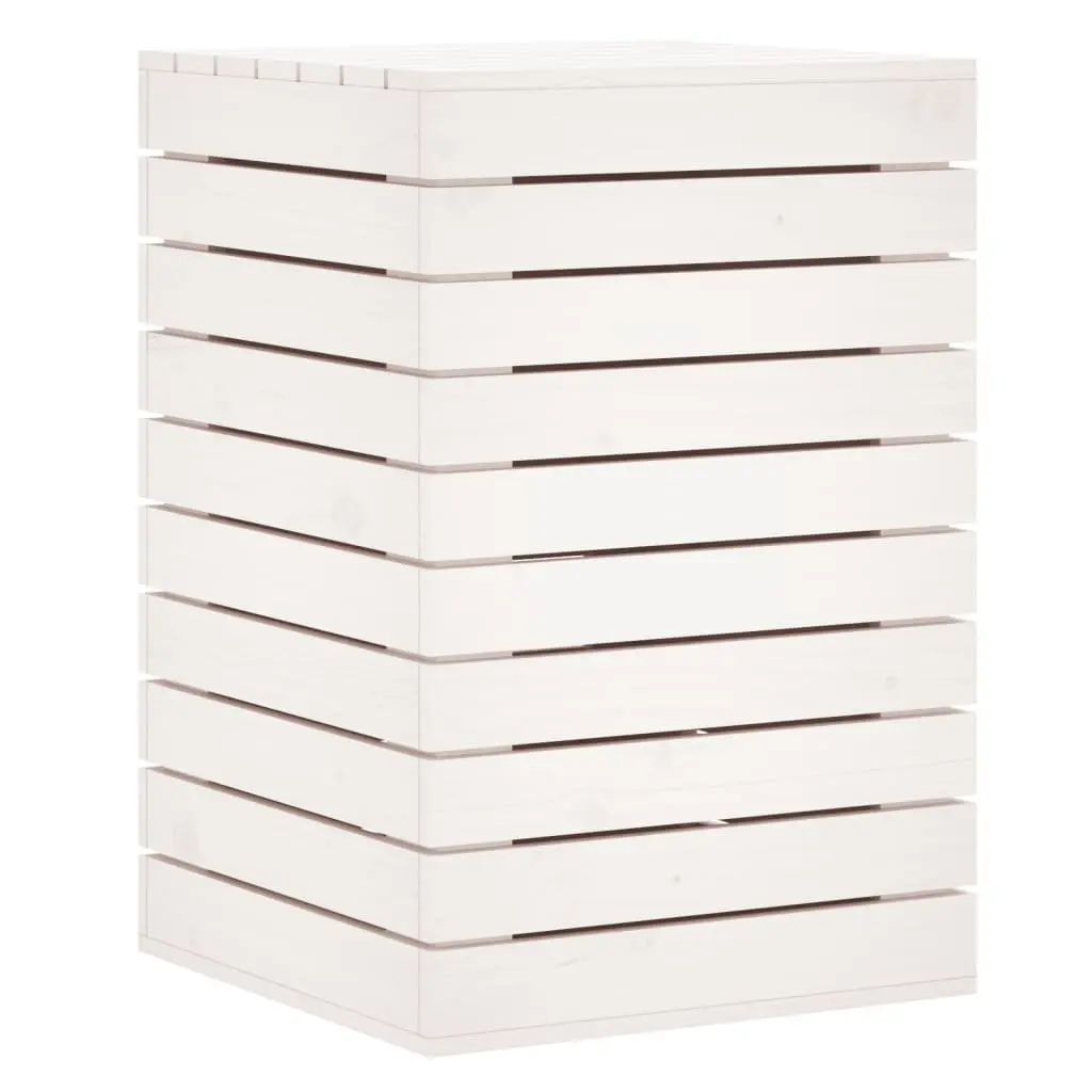Laundry Basket White Solid Wood Pine Storage Container Household Linen Organiser