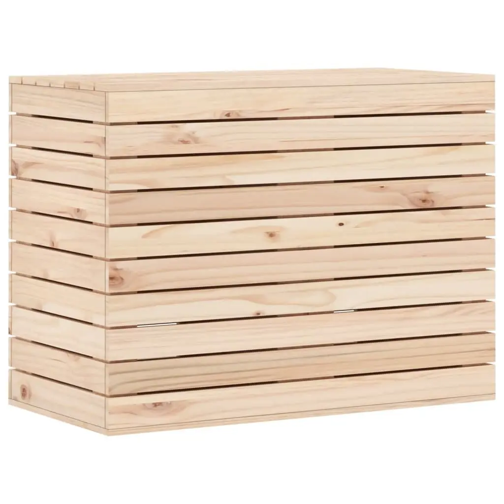 Wooden Laundry Basket with Lid for Home 88.5x44x66 cm